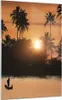 Bilder auf glas - Einteilig - Palme Fluss Sommer - 70x100cm Produktbild-Vorschau 1