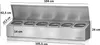 A stainless steel food ingredient container with six GN 1/6 containers and a lid, shown with dimensions indicated. Produktbild-Vorschau