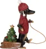 Clayre & Eef decorazione natalizia figura cane bassotto Anteprima dell’immagine prodotto 1