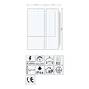 Technical drawing and icons for an outdoor wall lamp. Náhľad obrázku produktu