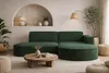 A modern living room with a dark green sectional sofa, coffee table, and floor lamp. Náhled obrázku produktu