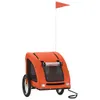 vidaXL Remorque pour vélo pour chiens Orange Tissu Oxford Voir les images du produit 1