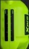 A close-up of a neon green pressure sprayer with measurement markings and a brand logo. Podgląd zdjęcia produktu