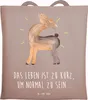 Mr. & Mrs. Panda Tote Bag Lama Stolz - Braun Pastell - Produktbild-Vorschau 1