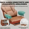 A close-up marketing image of a brown gaming chair, highlighting its armrests and cushioning. Náhled obrázku produktu