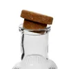Close-up of the top of a clear glass carafe with two cork stoppers. Náhľad obrázku produktu
