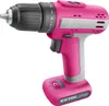 A pink cordless drill with a gray accent on a white background. Produktbild-Vorschau