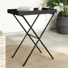 vidaXL Tabletttisch Klappbar Schwarz 65x40x75 cm Poly Produktbild-Vorschau 2