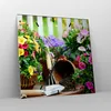 Wanduhr - Quadrat - Glasuhr - Pflanzen Garten Frühling Produktbild-Vorschau 4