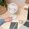 Nabíjateľný stolný ventilátor Biely Náhľad obrázku produktu 5