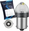 A product shot of an LED light bulb and its packaging. Produktbild-Vorschau