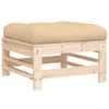 A wooden ottoman with a beige cushion. Náhled obrázku produktu