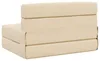 vidaXL Klappsofa Bett Creme 100 x 80 x 60 cm Stoff Produktbild-Vorschau 4