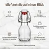 set di 24 bottiglie di vetro rotonde da 60 ml con tappo a Anteprima dell’immagine prodotto 3