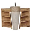 Teako Design Badmöbel Set Laxa Teakholz 120cm mit Marmor Produktbild-Vorschau 2