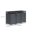 DEGAMO Mülltonnenbox 3er ULM 200x80x124cm mit Pfanzkasten, Produktbild-Vorschau 6