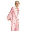 Satin Schlafanzug Damen, zweiteiliges Pyjama Damen Lange Produktbild-Vorschau 4