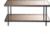Couchtisch L100 cm aus schwarzem Metall mit Platten aus Produktbild-Vorschau 1