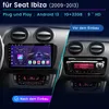 9 "Android12 SWC GPS Navi android DSP Rádio pro Seat Ibiza Anteprima dell’immagine prodotto 19