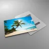 Bilder auf glas - Strand Palme Meer - 100x70cm - Glasbilder Produktbild-Vorschau 2