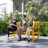 Outsunny 2-Sitzer Gartenbank Holz, Sitzbank, Gartenmöbel Produktbild-Vorschau 8
