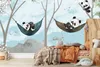 Muralo Selbstklebende Fototapete für Kinder PANDAS Pflanzen Produktbild-Vorschau 5