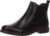 A single black leather boot on a white background. Produktbild-Vorschau