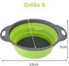 Faltbarer Seiher Sieb Abtropfsieb Nudelsieb (Grün) H0282, Produktbild-Vorschau 2