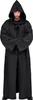A man wearing a black hooded robe, standing against a white background. Produktbild-Vorschau