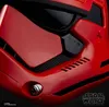 A close-up shot of a red Star Wars stormtrooper helmet. Produktbild-Vorschau