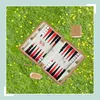 Relaxdays Backgammon, Reisespiel mit Tasche, inkl. Zubehör, Produktbild-Vorschau 2