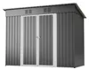ELANDEPOT Abri de jardin 242 × 126 × 182 cm gris rangement Voir les images du produit 16