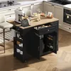 A kitchen island with a coffee maker, tablet, and various kitchen items on it, set in a modern kitchen. Voir les images du produit