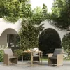 vidaXL Gartentisch Beige 109x107x74 cm Poly Rattan & Anteprima dell’immagine prodotto 2