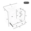 A technical drawing of a bathroom vanity with dimensions indicated. Náhled obrázku produktu