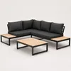 Greemotion Lounge-Set Rio, mit Teakholz-Teilen Schwarz  Produktbild-Vorschau 1