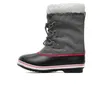 A single gray and black Sorel children's boot is shown against a white background. Produktbild-Vorschau