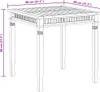 vidaXL Garten-Esstisch 80x80x80 cm Massivholz Teak Produktbild-Vorschau 7