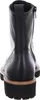 A back view of a black leather boot with a thick sole. Produktbild-Vorschau