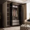 Viertüriger Schrank ATRIUM mit Glasfront mit LED Produktbild-Vorschau 3