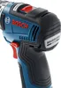 Close-up of a blue and black Bosch cordless drill. Voir les images du produit