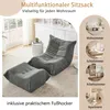 Fotel relaksacyjny z podnóżkiem, szary, futro pluszowe – Podgląd zdjęcia produktu 3
