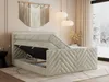 MKS MEBLE Boxspringbett 200x200 mit Bettkasten Matratze H4 Produktbild-Vorschau 3