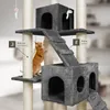 tectake® Kratzbaum Knuti 186 cm inklusive 2 Treppen, 4 Produktbild-Vorschau 4