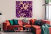MuchoWow® Poster Marmor - Gold - Lila - Chic 100x100 cm - Produktbild-Vorschau 2