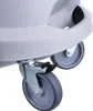 A close-up view of the casters on a gray cleaning cart. Podgląd zdjęcia produktu