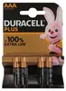 DURACELL Pile Plus AAA MN2400/LR3 Carte de 4 piles Anteprima dell’immagine prodotto 1