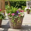 Panier en osier gris - 40 cm / grand - panier de fleurs en Voir les images du produit 8