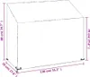 vidaXL Pokrowiec na ławkę ogrodową 8 oczek 130x70x70/88 cm Podgląd zdjęcia produktu 9