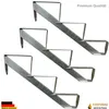 Three galvanized metal stair stringers are shown against a white background. Podgląd zdjęcia produktu